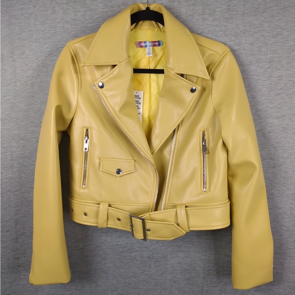 2x 👯♀️Host Pick⚡️Urban Outfitters Celeste Faux Leather Moto Jacket - Picture 9 of 16